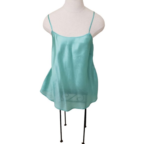 CT430 Peruvian Connection Green Silk Adjustable Tank M - Picture 1 of 3